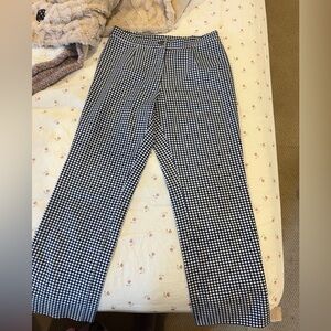 Blue and White Gingham Pants